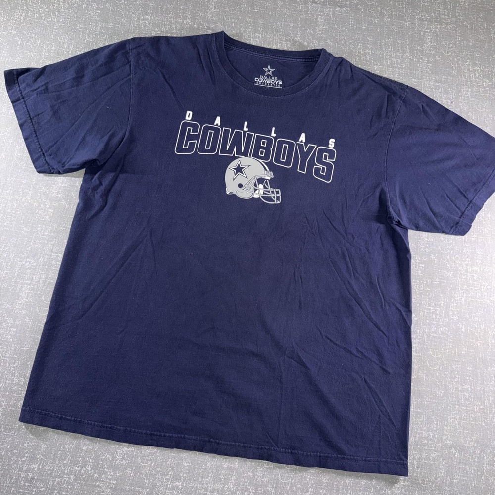 Dallas Cowboys Shirt‎ Mens XL Blue NFL Football Cowboys Authentic Helmet Tee